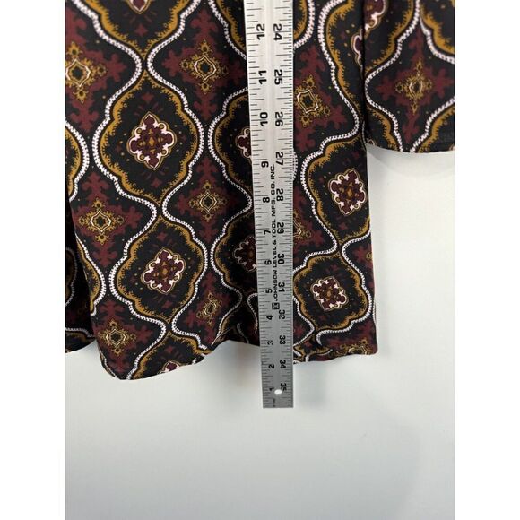 A.L.C. Alexa Smocked Printed 6 Silk Mini Dress Long Bell Sleeve - Picture 4 of 9